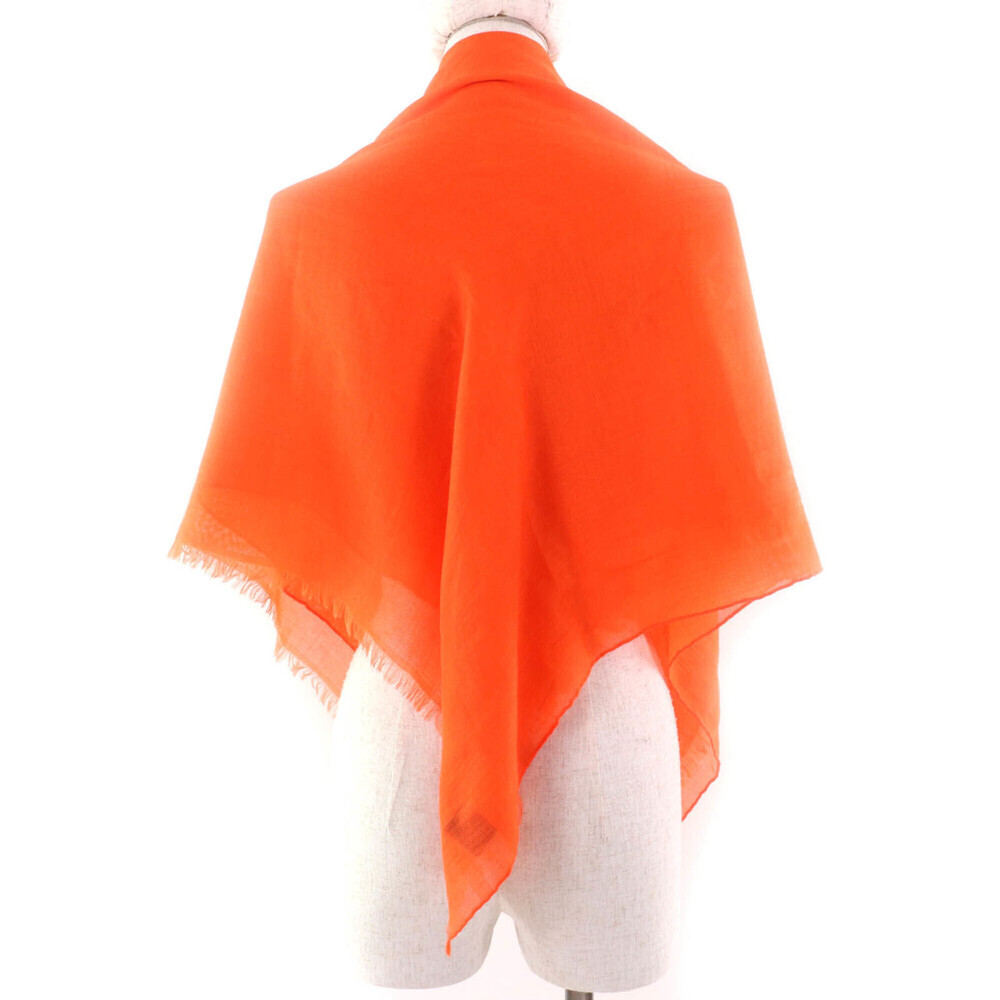 HERMES Orange Silk Scarf - Picture 4 of 11